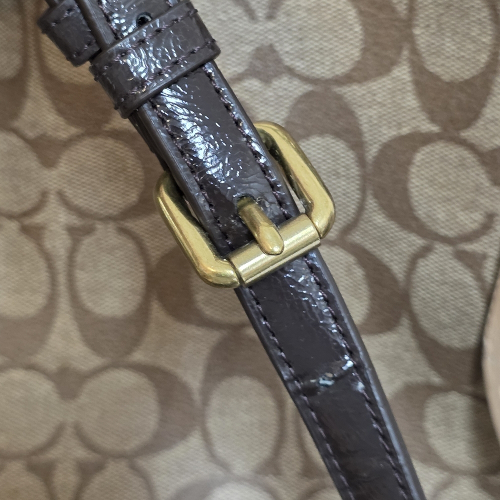 Coach Tan and Brown Signature Tote - Picture 5 of 8